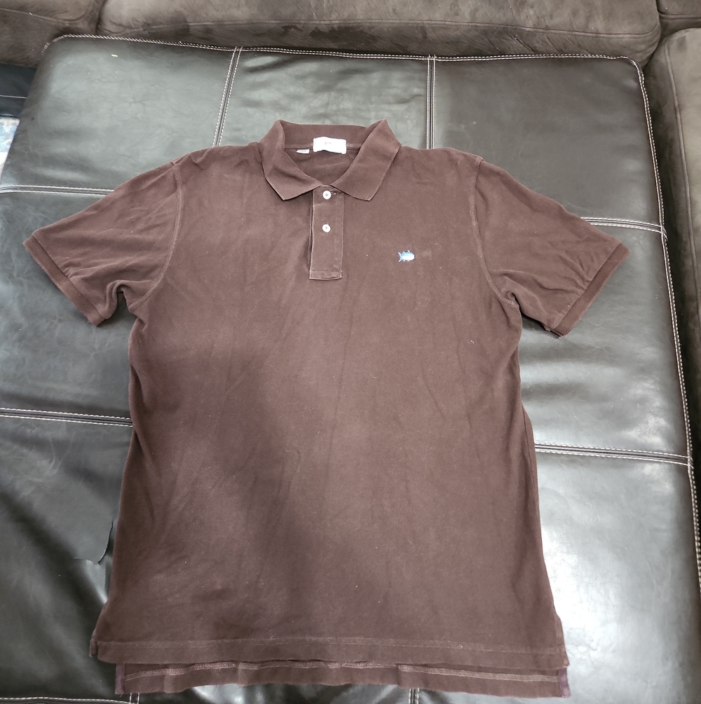 Men's Brown Polo Shirt with Embroidered Logo